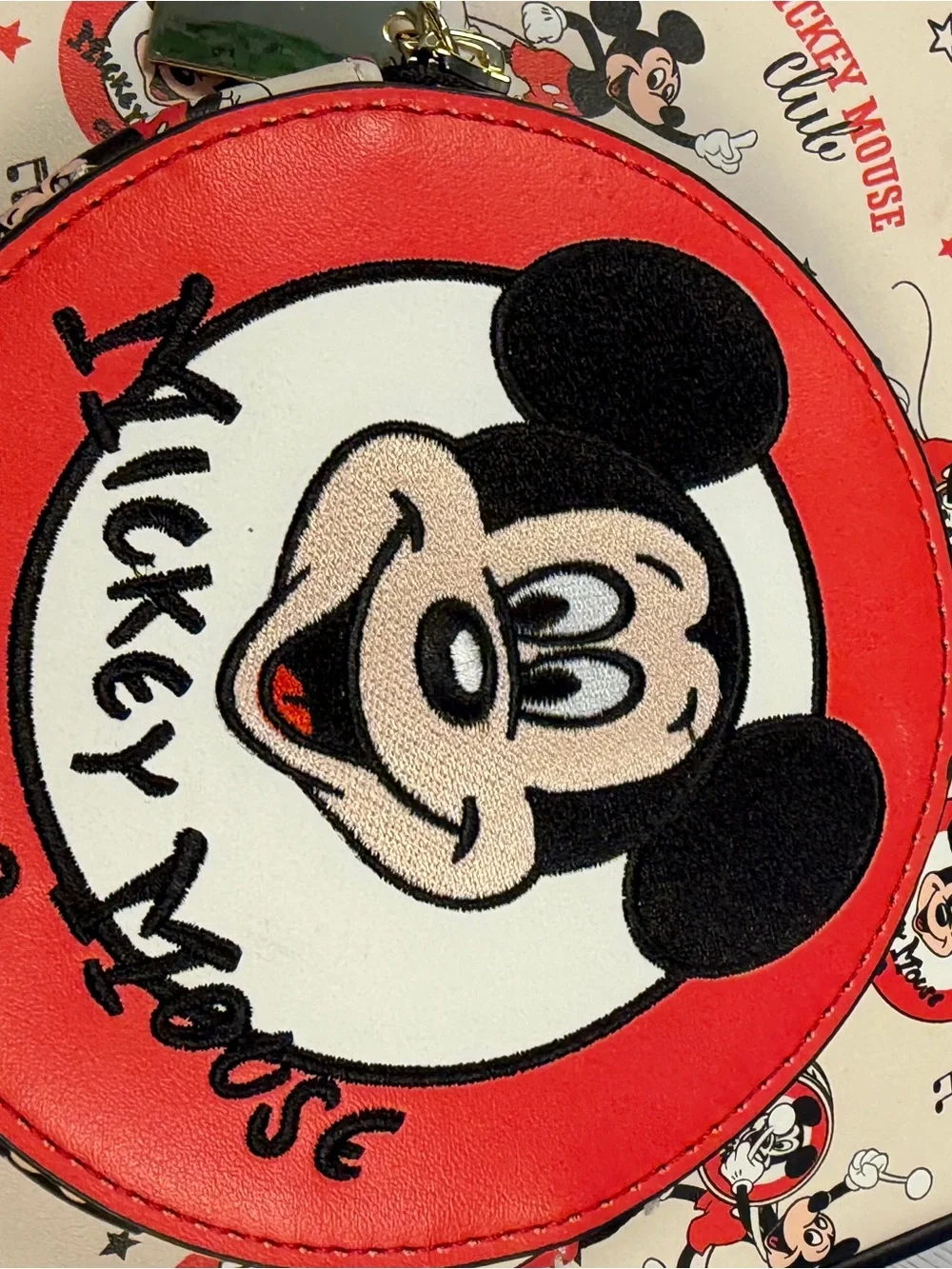 New Loungefly Mickey Mouse Club Mini Backpack - Cream & Red - Picture 3 of 11